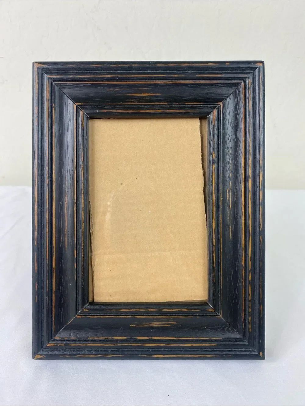 Distressed Black Wooden Photo Frame - Classic Home Accent